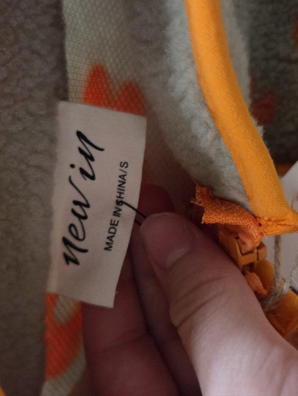 Nevein Orange Trim Cozy Hoodie - Picture 3 of 5